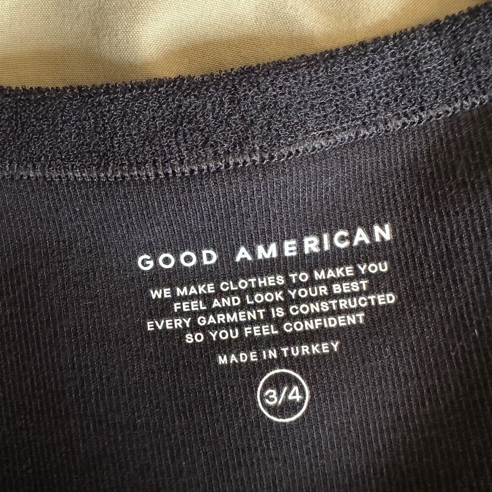 Good American Terry Crop Tee Black NEW Size Large XL - Picture 6 of 14